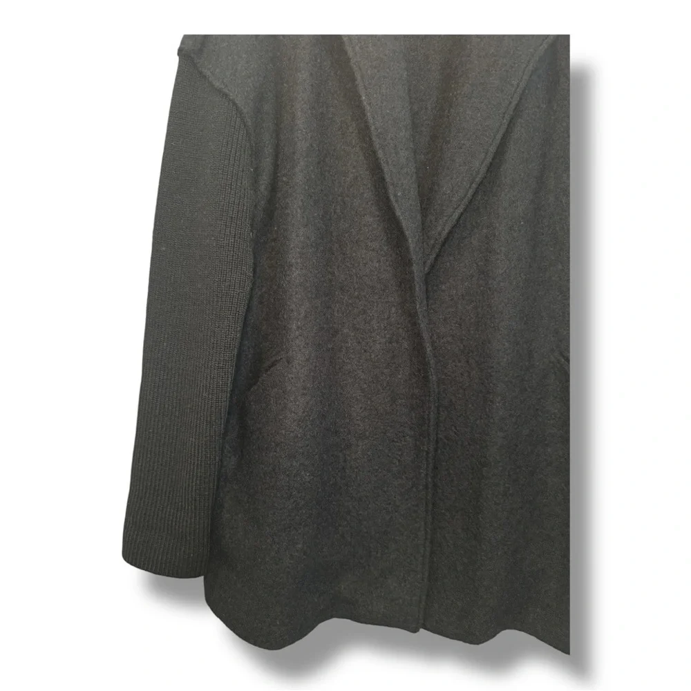 Cynthia Rowley Open Front Wool Blend Cardigan – Size L - Picture 3 of 6